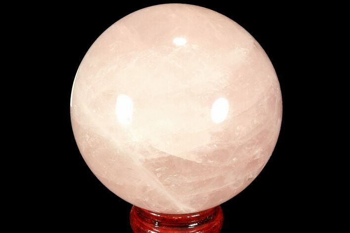 Polished Rose Quartz Sphere - Madagascar #87696